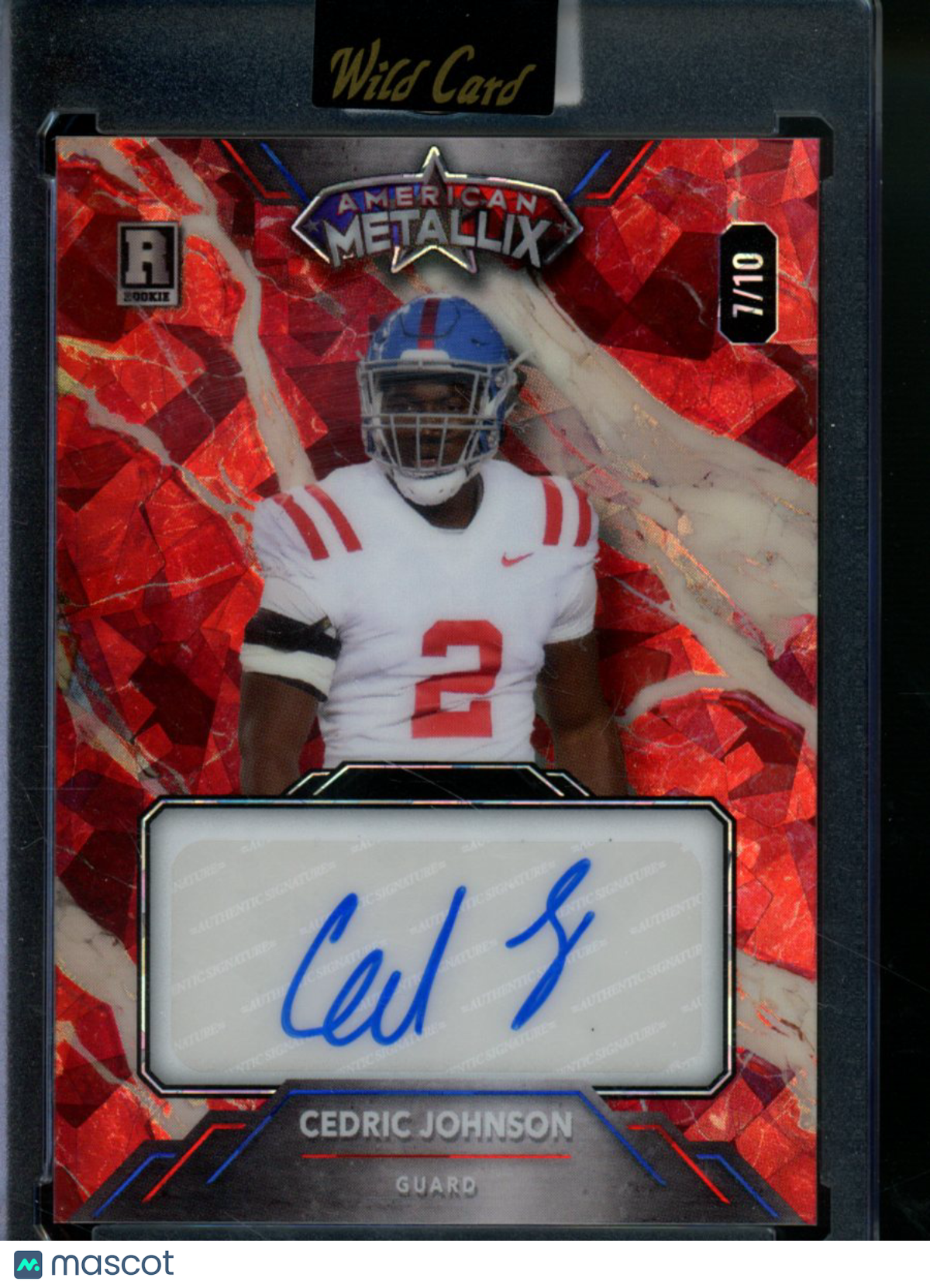 2023 Wild Card American MetalLix Cedric Johnson #WMM-CJA Autograph 7/10 Football