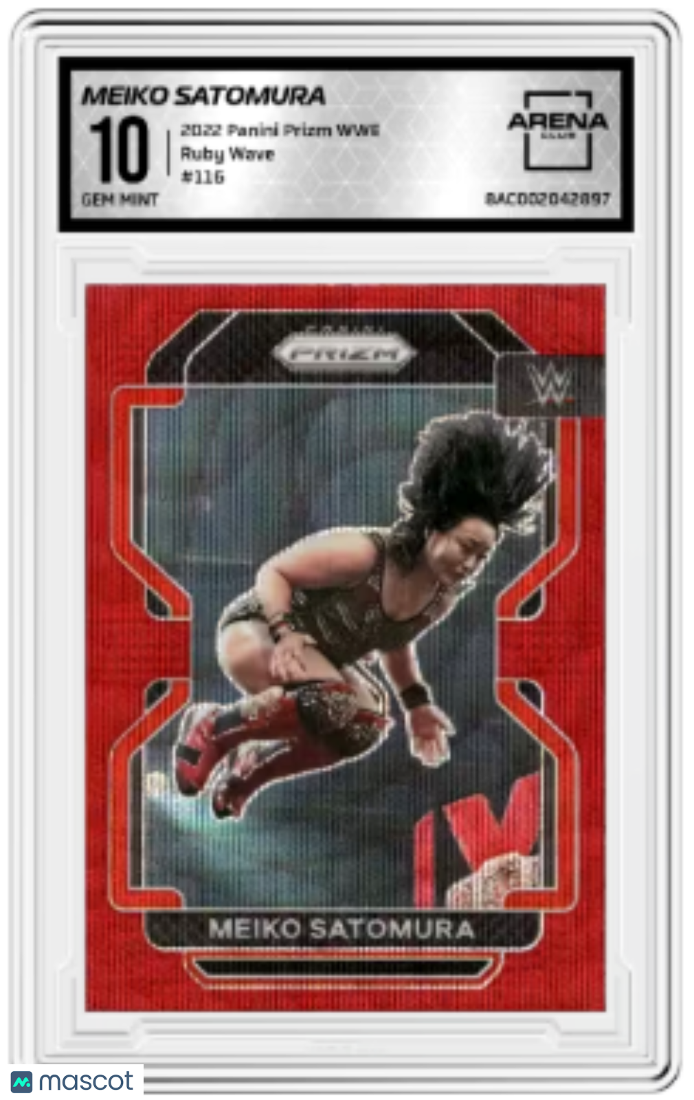 2022 Panini Prizm WWE Meiko Satomura #116 Ruby Wave Wrestling Arena Club 10