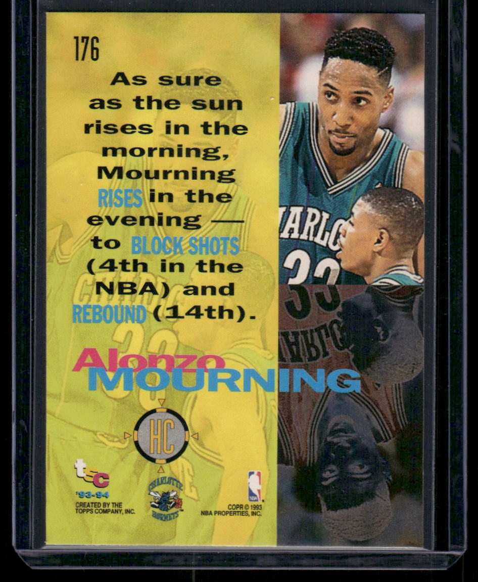 1994-95 Topps Stadium Club High Court Alonzo Mourning #176 Basketball