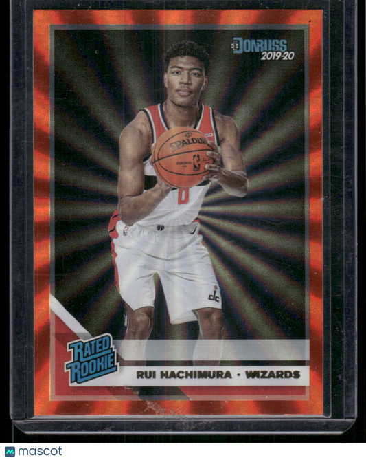 2019-20 Panini Donruss Rated Rookie Rui Hachimura #208 Orange Lazer Basketball
