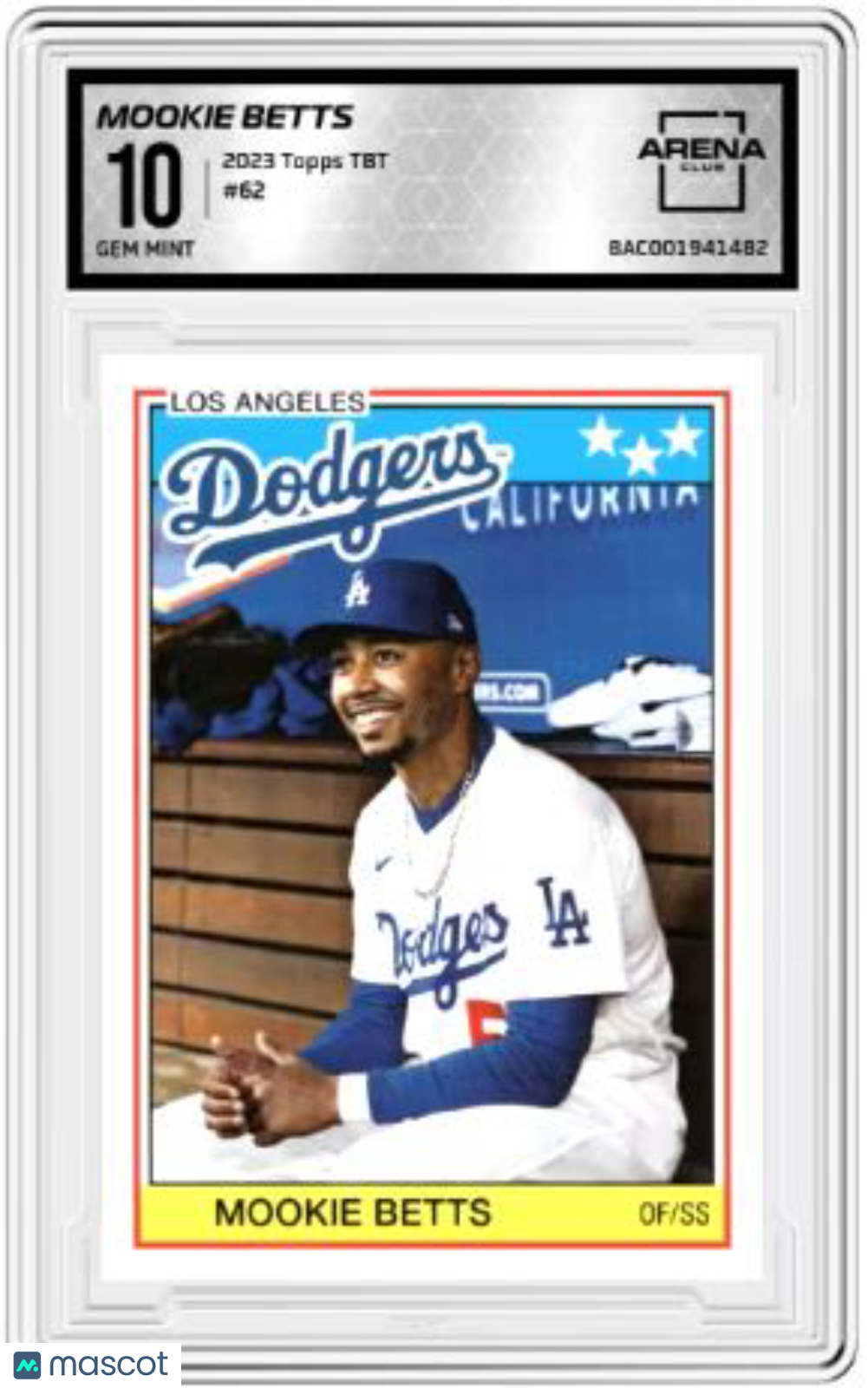 2023 Topps TBT Mookie Betts #62 Baseball Arena Club 10