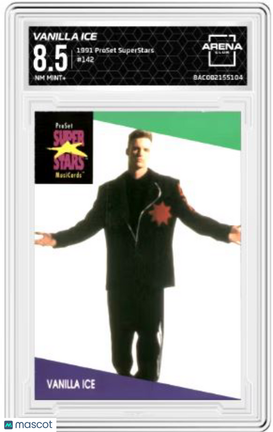 1991 ProSet SuperStars MusicCards Vanilla Ice #142 Arena Club 8.5