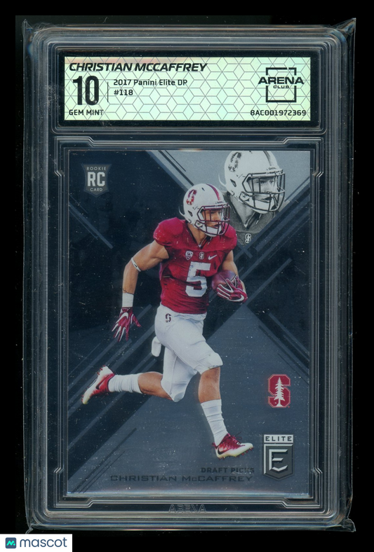 2017 Panini Elite Draft Picks Christian McCaffrey #118 RC Football Arena Club 10