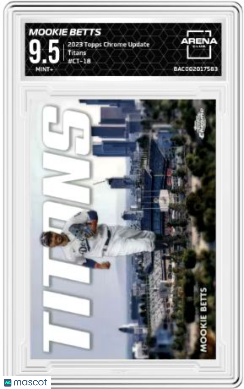 2023 Topps Chrome Update Mookie Betts #CT-18 Titans Baseball Arena Club 9.5
