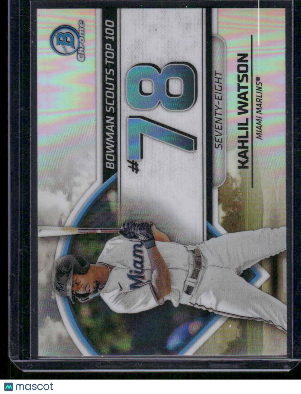 2023 Bowman Chrome Scouts Top 100 Kahlil Watson #BTP-78 Baseball