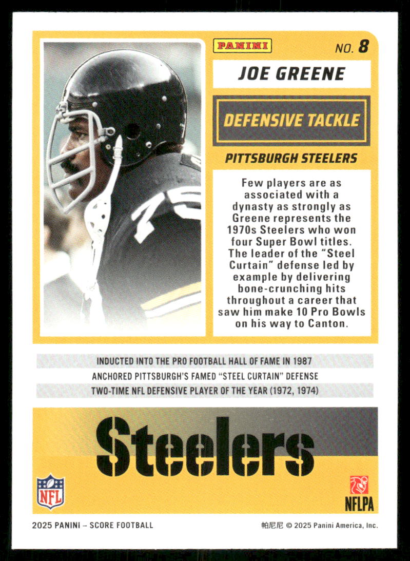 2025 Score a Treat Joe Greene #8 Football