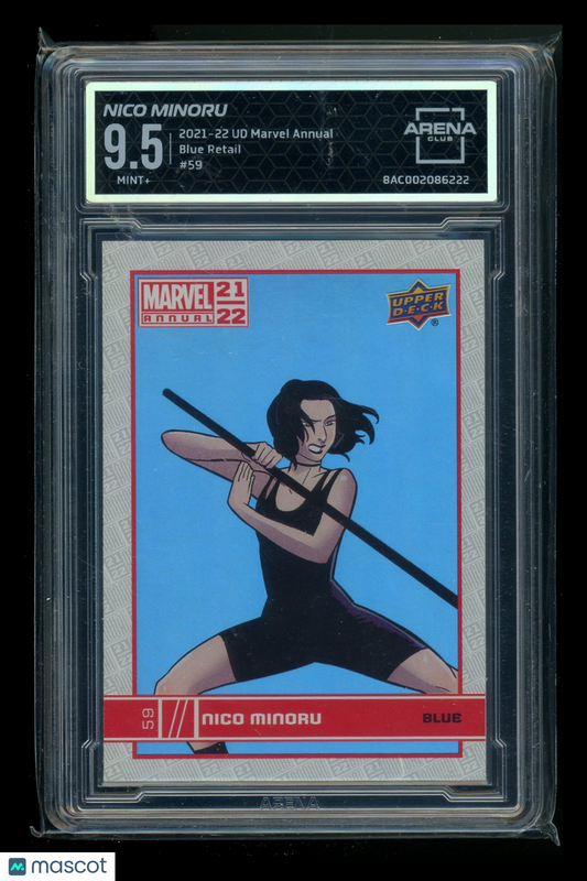 2021-22 Upper Deck Marvel Annual Blue Retail Nico Minoru #59 Arena Club 9.5