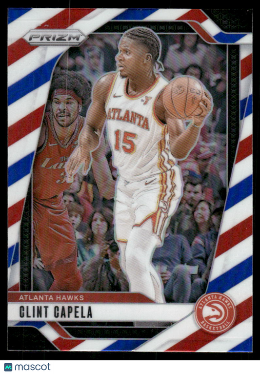 2024-25 Panini Prizm Basketball Clint Capela #161 Red White Blue Basketball