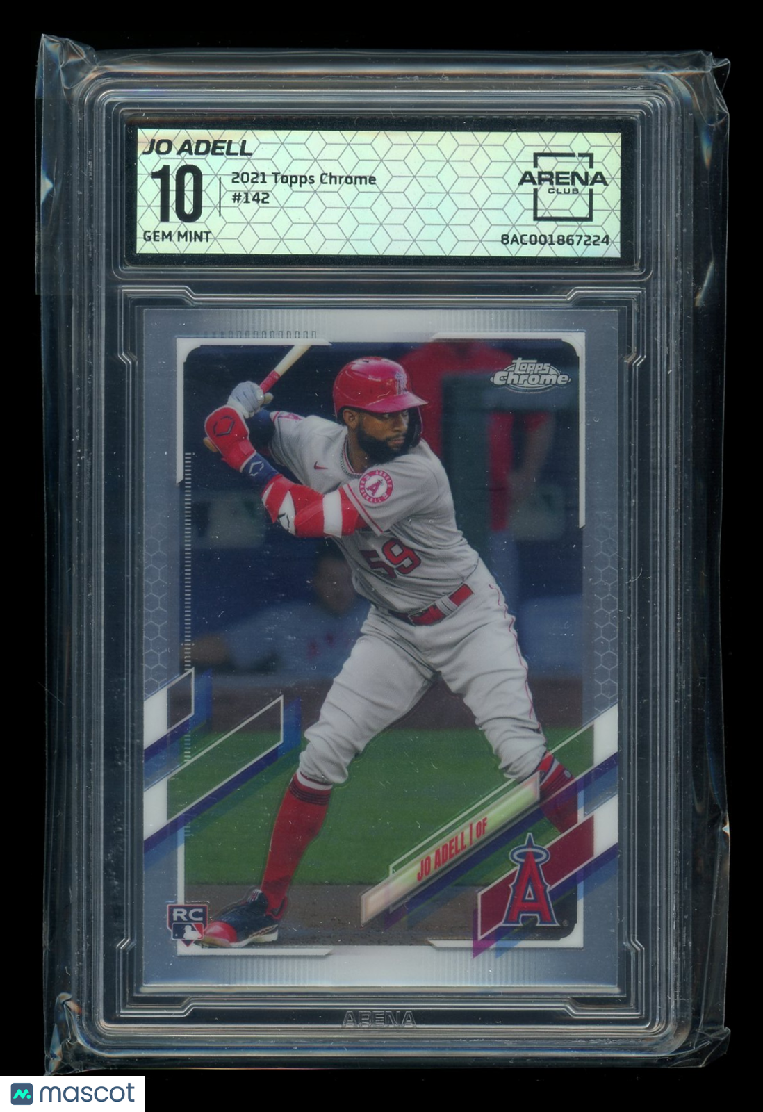 2017 Topps Chrome Jo Adell #142 RC Baseball Arena Club 10