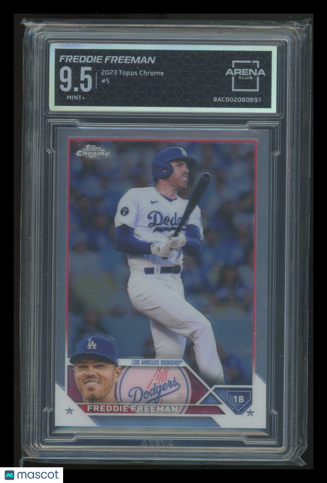 2023 Topps Chrome Freddie Freeman #5 Baseball Arena Club 9.5