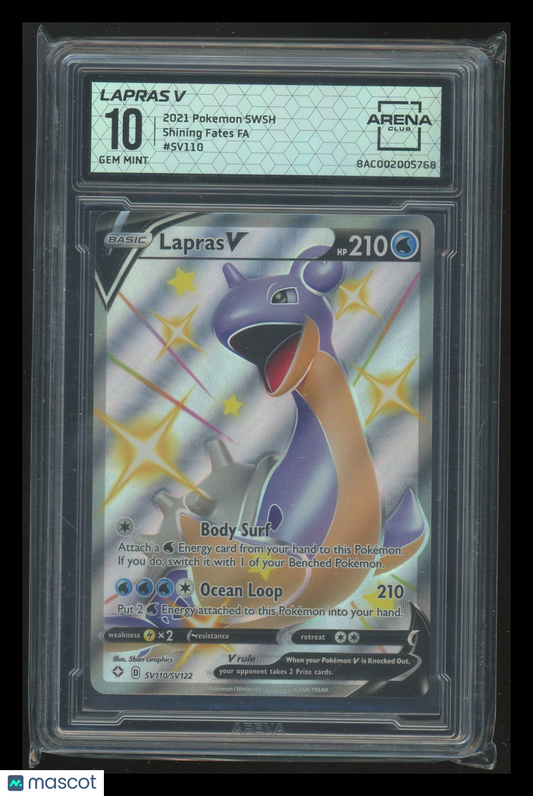 Lapras V #SV110/SV122 Arena Club 10 2021 Pokemon Shining Fates