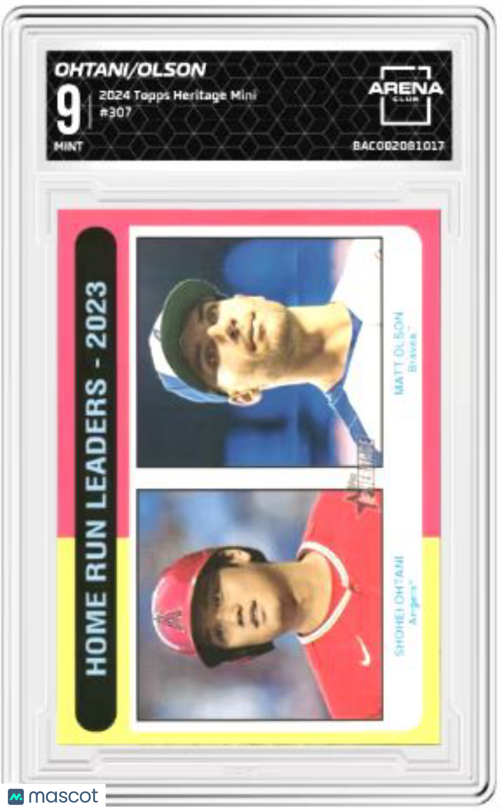 2024 Topps Heritage Mini Home Run Leaders 2023 Shohei Ohtani Matt Olson  #307