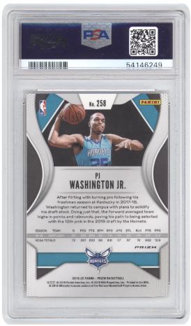 2019 Panini Prizm PJ Washington JR. #258 Orange Ice Basketball PSA 9