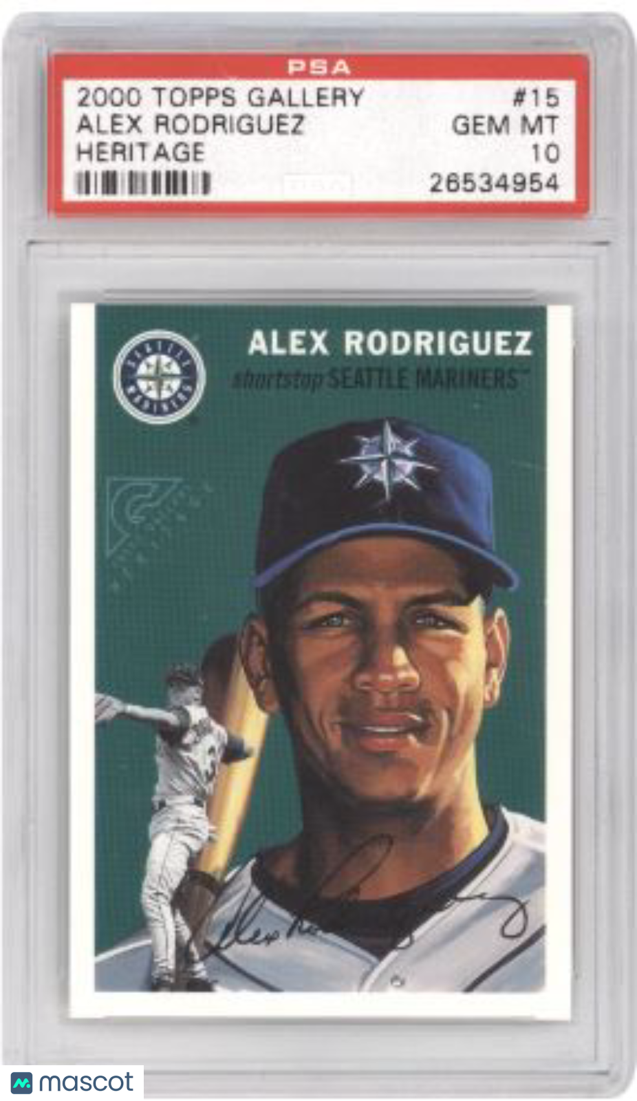 2000 Topps Gallery Heritage Alex Rodriguez #15 Heritage Baseball PSA 10