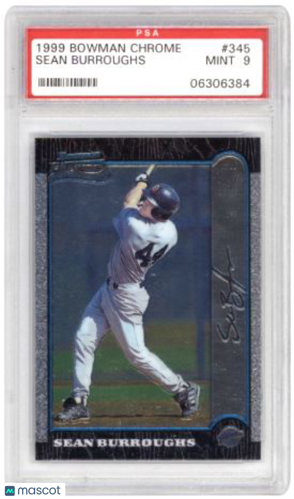 1999 Bowman Chrome Sean Burroughs #345 Baseball PSA 9