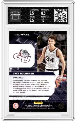 2022-23 Panini Chronicles Draft Picks Chet Holmgren #PF-CHE Power Formulas AC 9