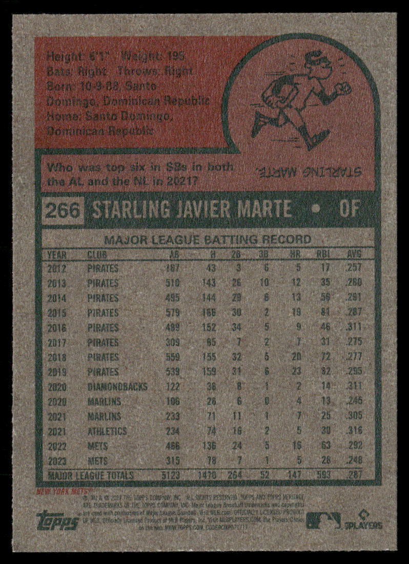 2024 Topps Heritage Starling Marte #266 Baseball