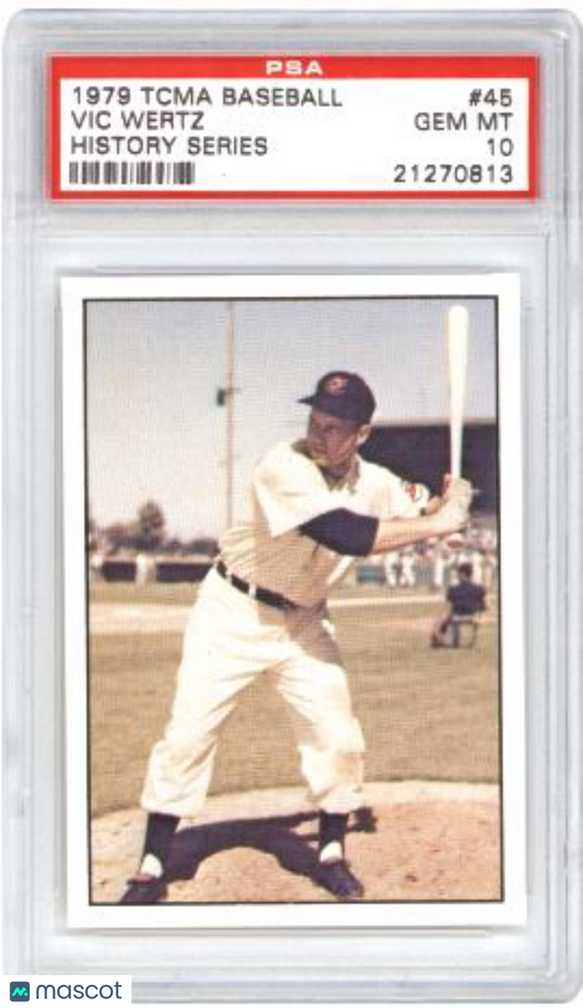 1979 TCMA Baseball Vic Wertz #45 History Series Baseball PSA 10