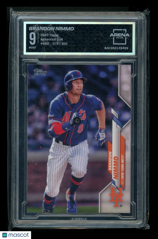2020 Topps Advanced Stat Brandon Nimmo #660 079/300 Baseball Arena Club 9