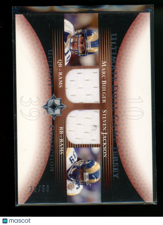 2005 Upper Deck Ultimate Collection Jackson Marc Bulger #DJ-BJ 29/50 Jersey