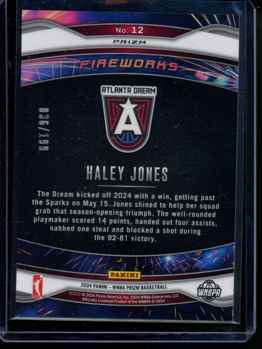 2024 Panini Prizm Fireworks Haley Jones #12 036/199 Basketball