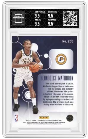 2022-23 Panini Chronicles Bennedict Mathurin #205 Essentials Pink Basketball