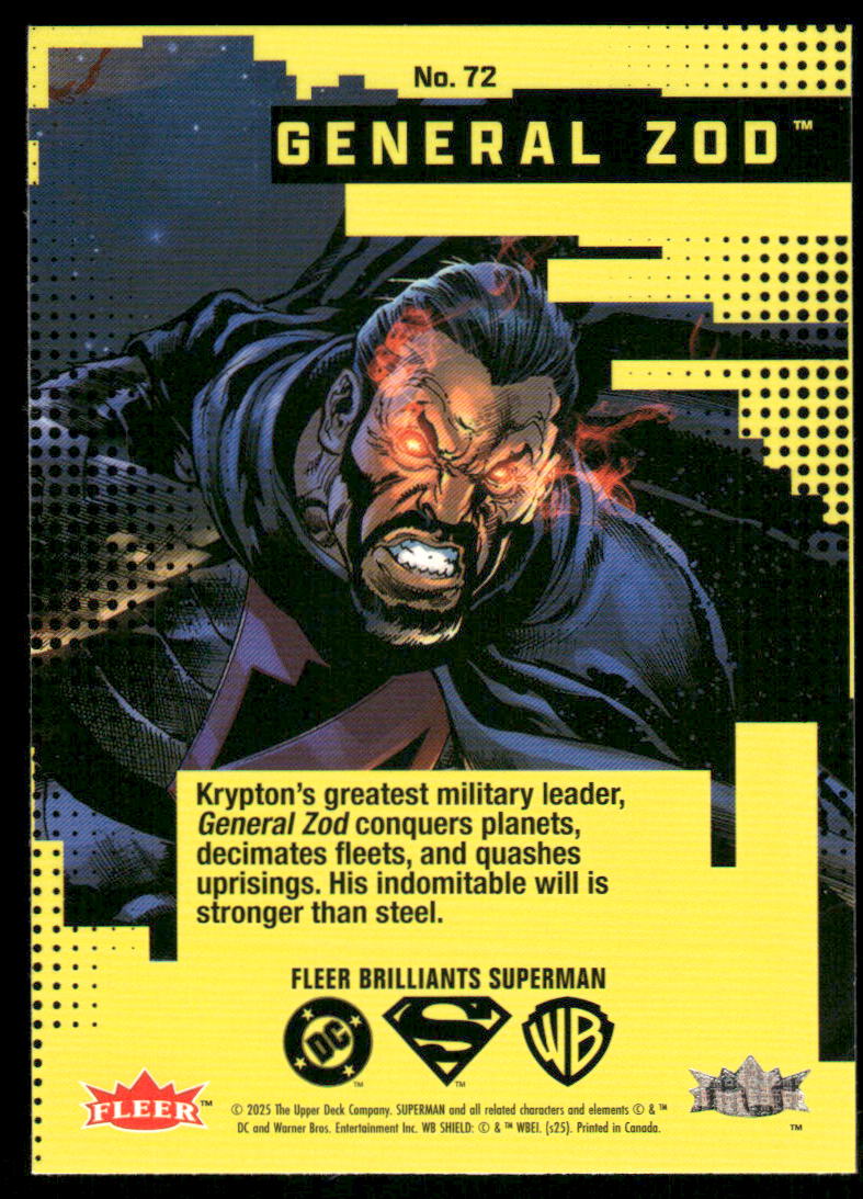2025 Fleer Brilliants Superman General Zod #72