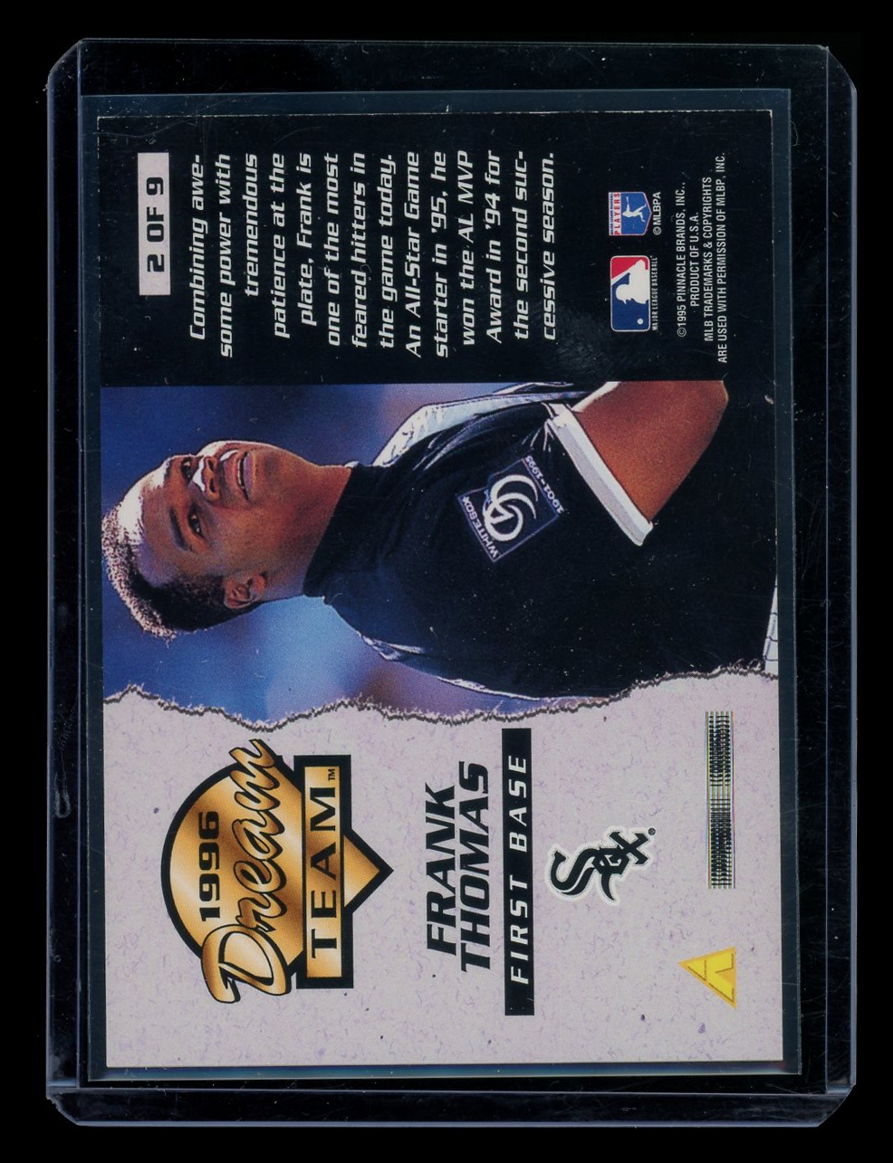 1996 Score Dream Team Frank Thomas #2 of 9 Baseball