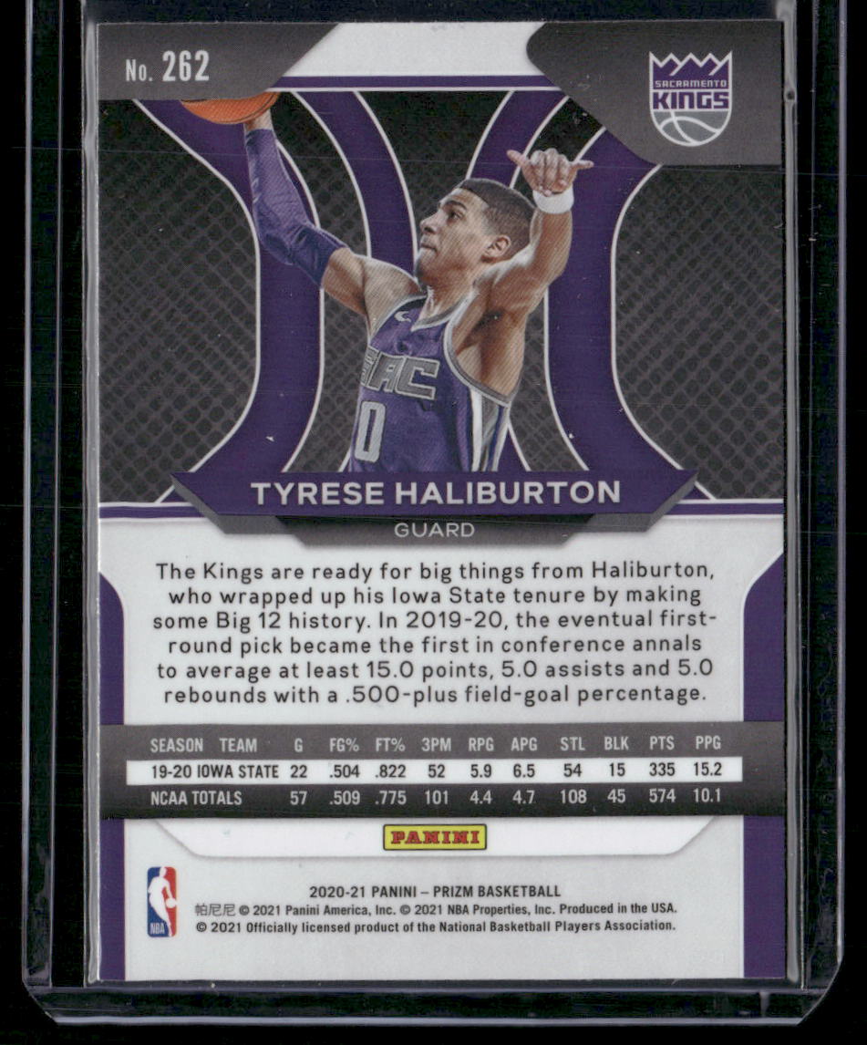 2020-21 Panini Prizm Tyrese Haliburton #262 RC Basketball