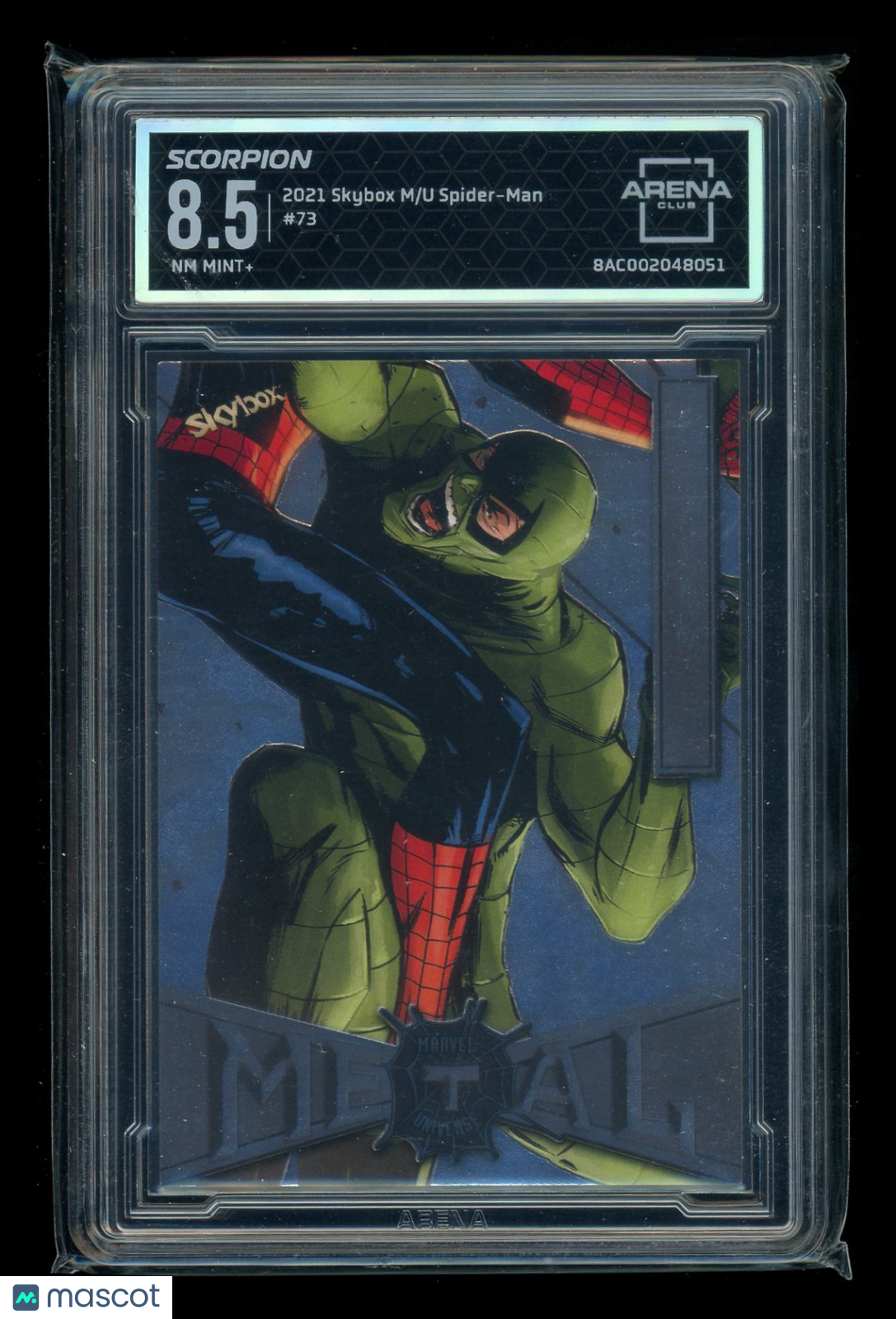 2021 Skybox Metal Universe Spider-Man Scorpion #73 Arena Club 8.5