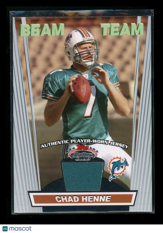 2008 Topps Stadium Club Beam Team Chad Henne #BTR-CH Player-worn jersey Football