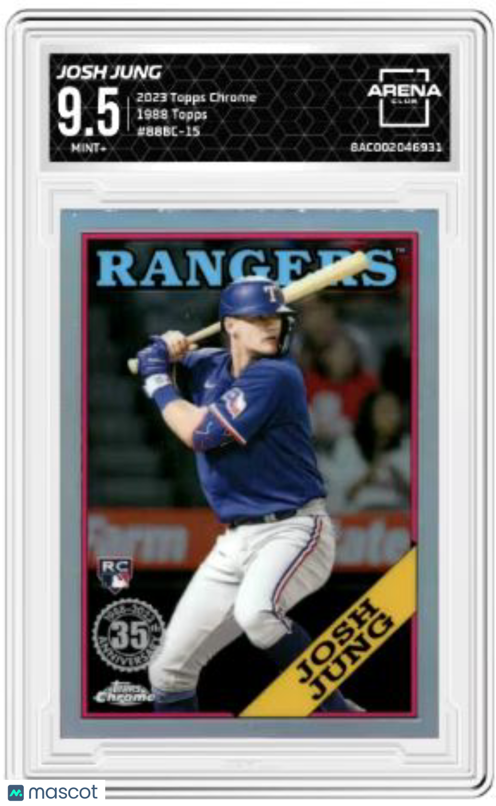 2023 Topps Chrome Josh Jung #88BC-15 RC Baseball Arena Club 9.5