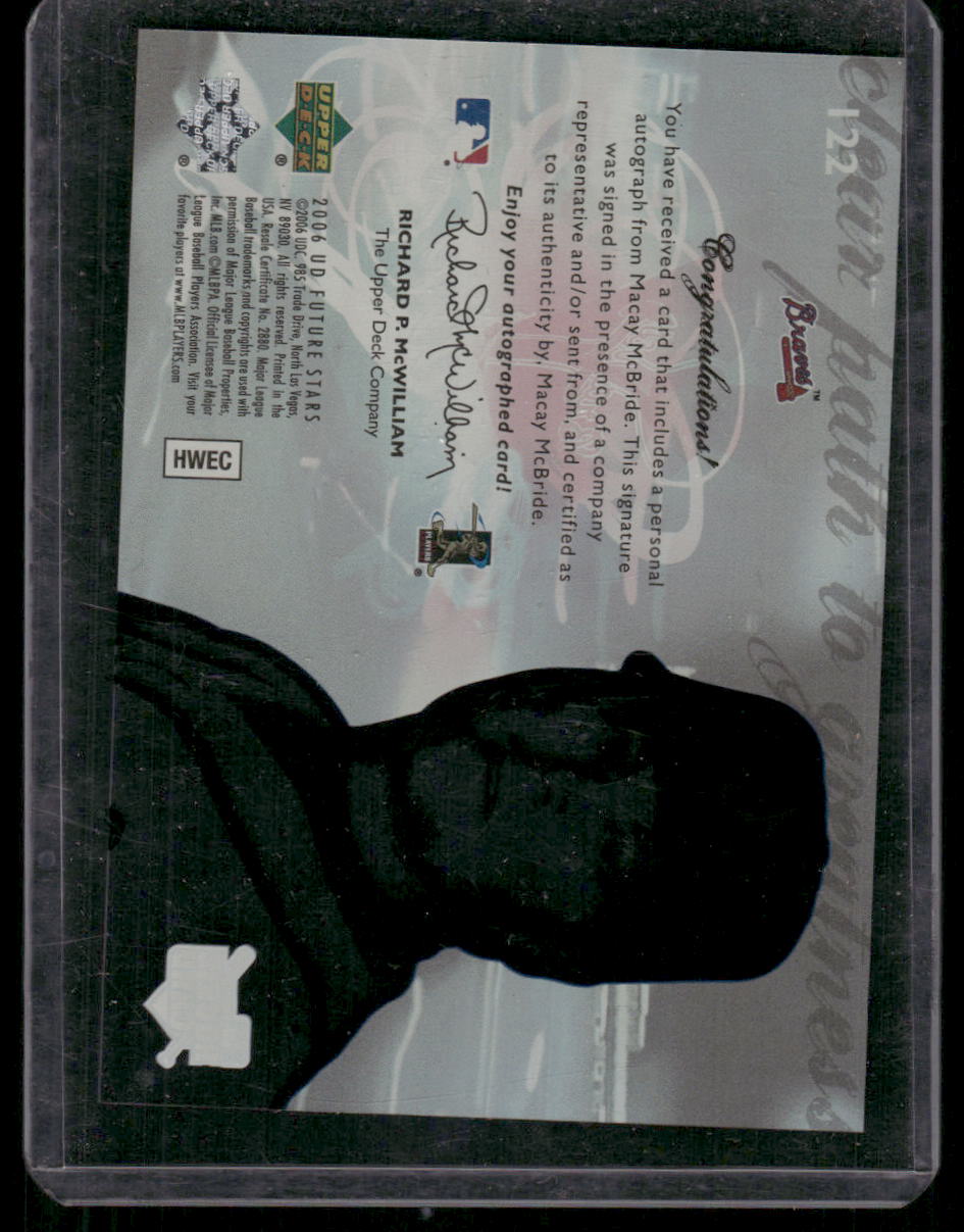 2006 Upper Deck SPx Macay McBride #122 Auto Baseball