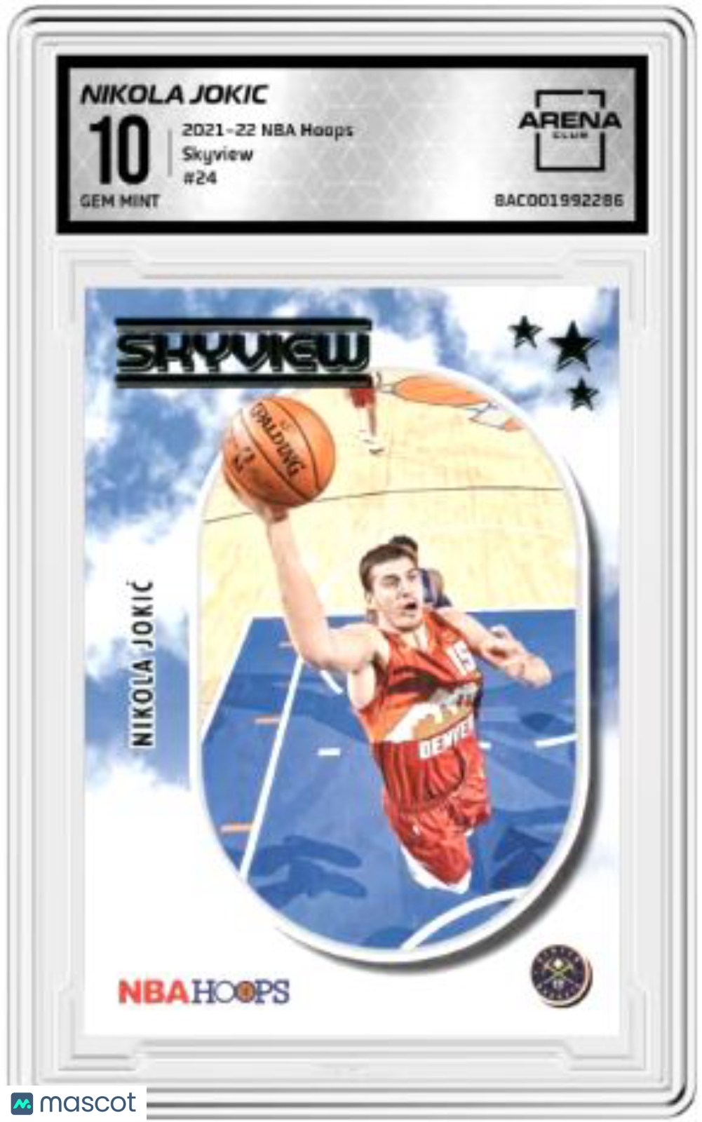 2021-22 NBA Hoops Nikola Jokic #24 Skyview Basketball Arena Club 10