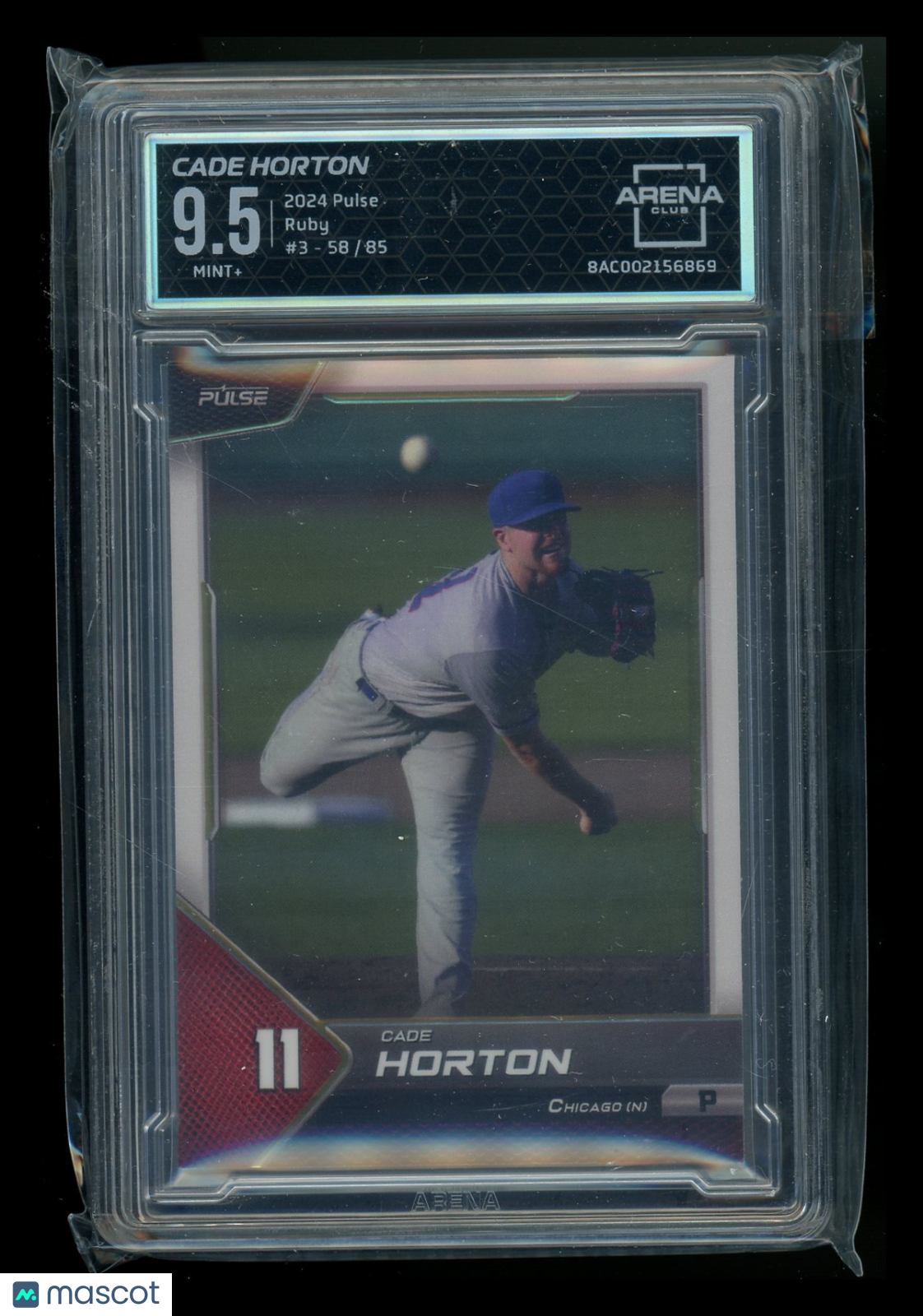 2024 Pulse Ruby Cade Horton #3 58/85 Baseball Arena Club 9.5