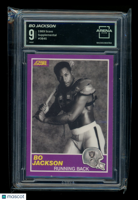 1989 Score Supplemental Bo Jackson #384S Football Arena Club 9
