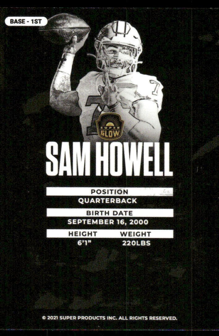 2021 Super Glow Sam Howell #BASE-1ST Football
