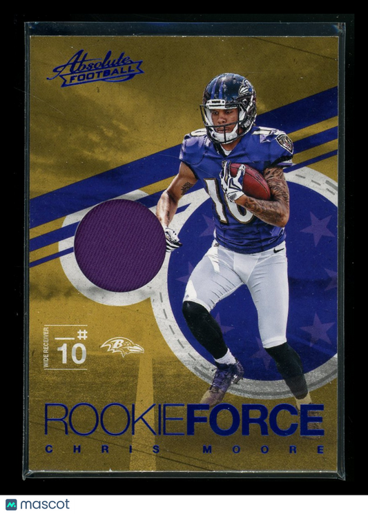 2016 Panini Absolute Football Rookie Force Chris Moore #6 Player-worn