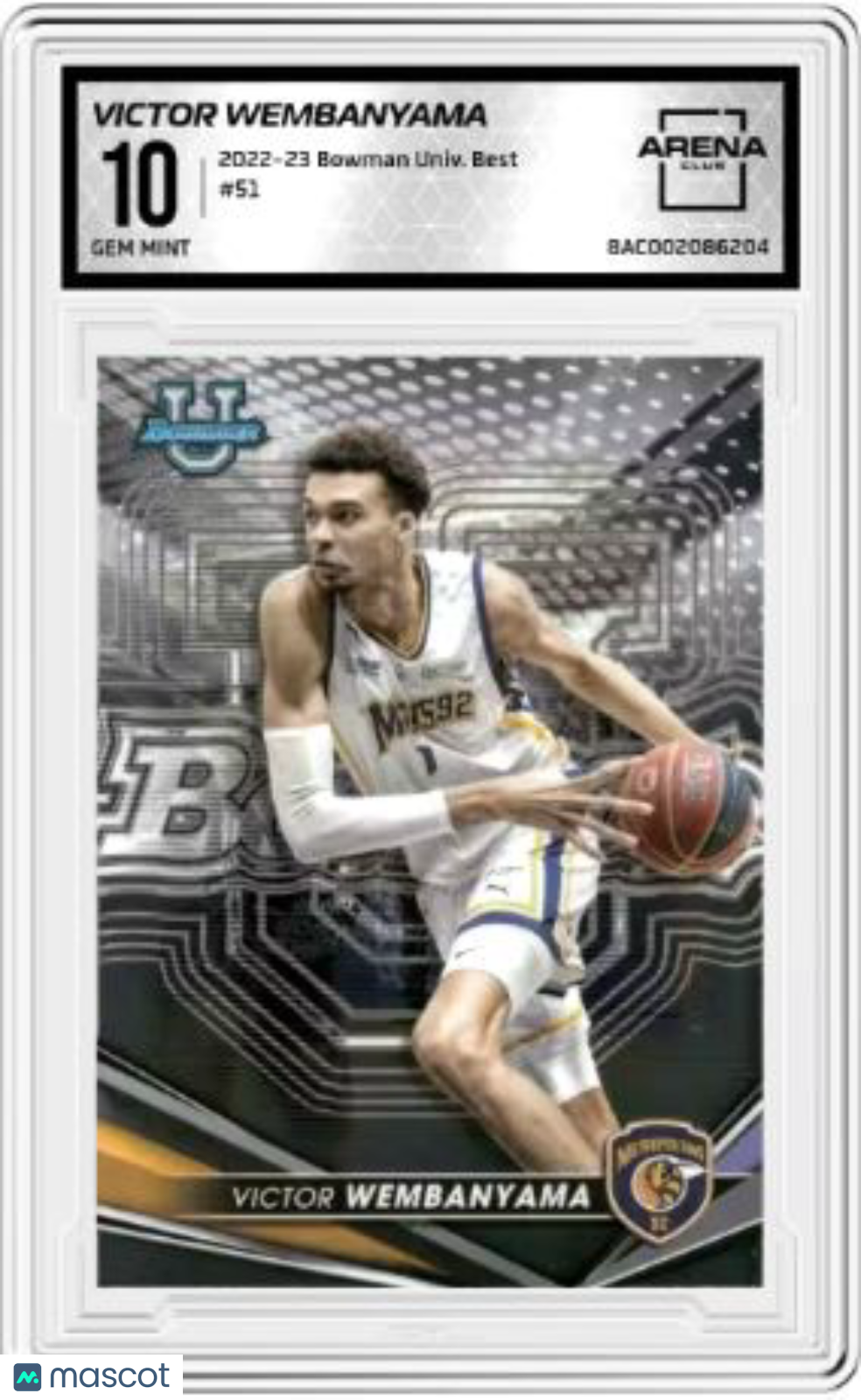2022-23 Bowman University Best Victor Wembanyama #51 Basketball AC 10