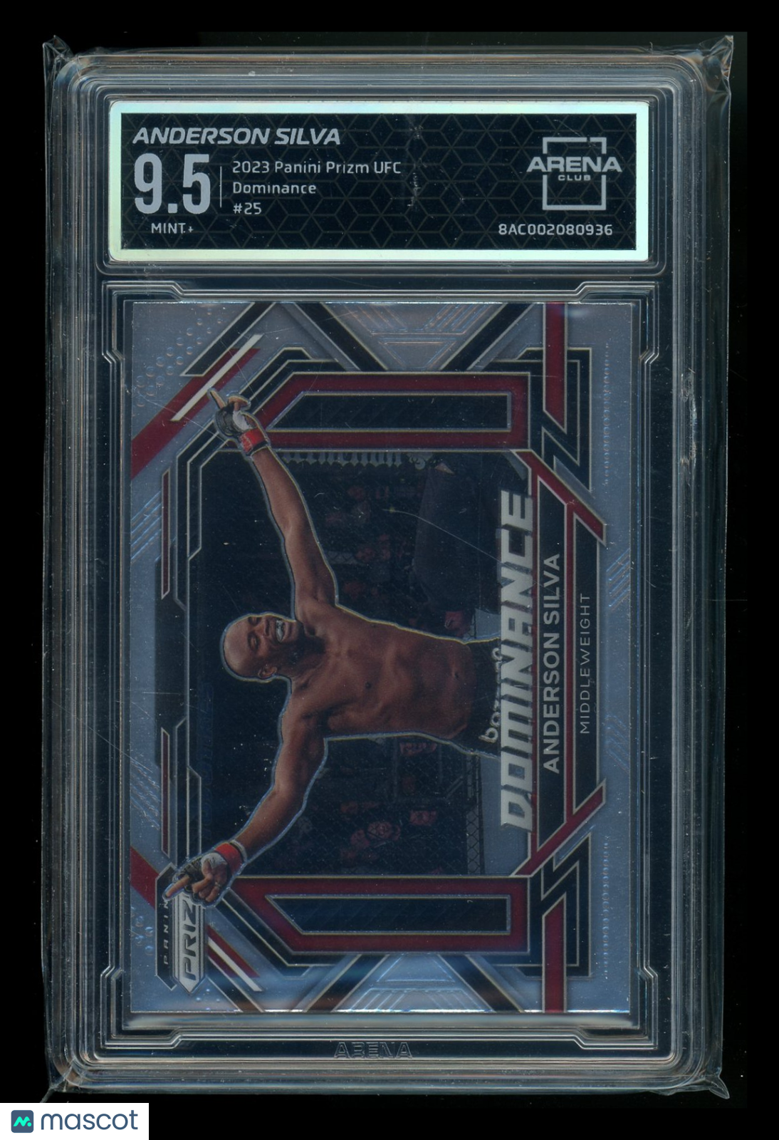 2023 Panini Prizm Dominance Anderson Silva #25 MMA Arena Club 9.5