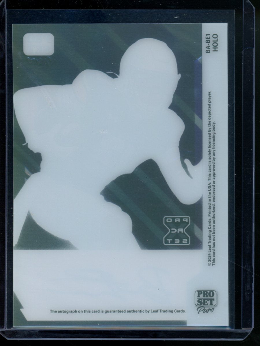 2024 Leaf Pro Set Pure Brevin Easton #BA-BJ1 Holo Auto RC 13/15 Football