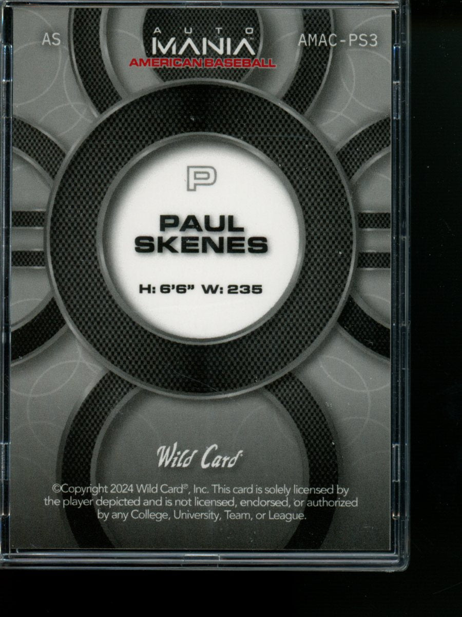 2024 Wild Card Mania American Baseball Paul Skenes #AMAC-PS3 5/25 Baseball