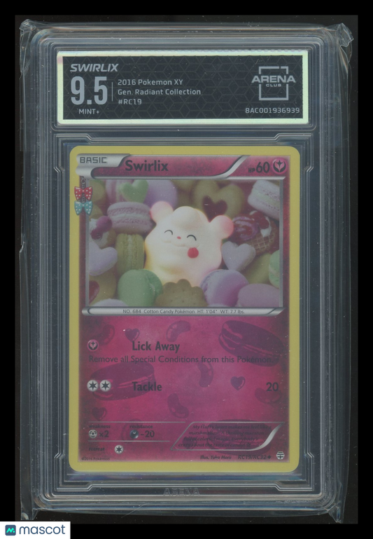 Pokemon TCG Swirlix #RC19 AC 9.5 2016 Pokemon XY Generations Radiant Collection