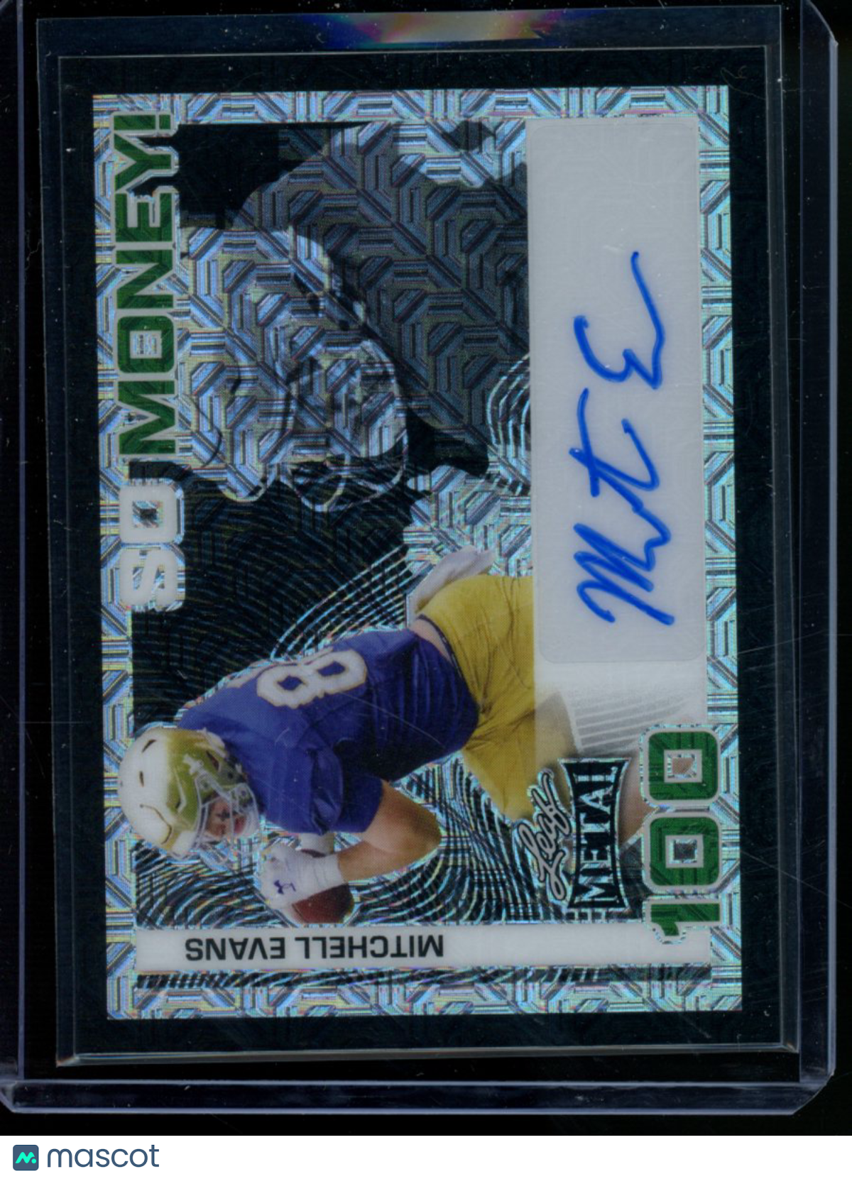 2024 Leaf Metal So Money! Mitchell Evans #SM-ME1 Autograph 5/5 Football