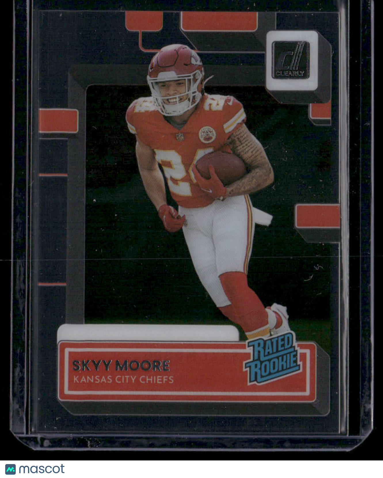 2022 Panini Clearly Donruss Skyy Moore #74 Rated Rookie Football