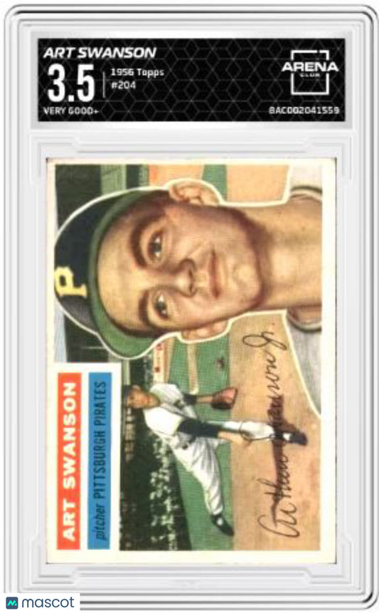 1956 Topps Art Swanson #204 Baseball Arena Club 3.5