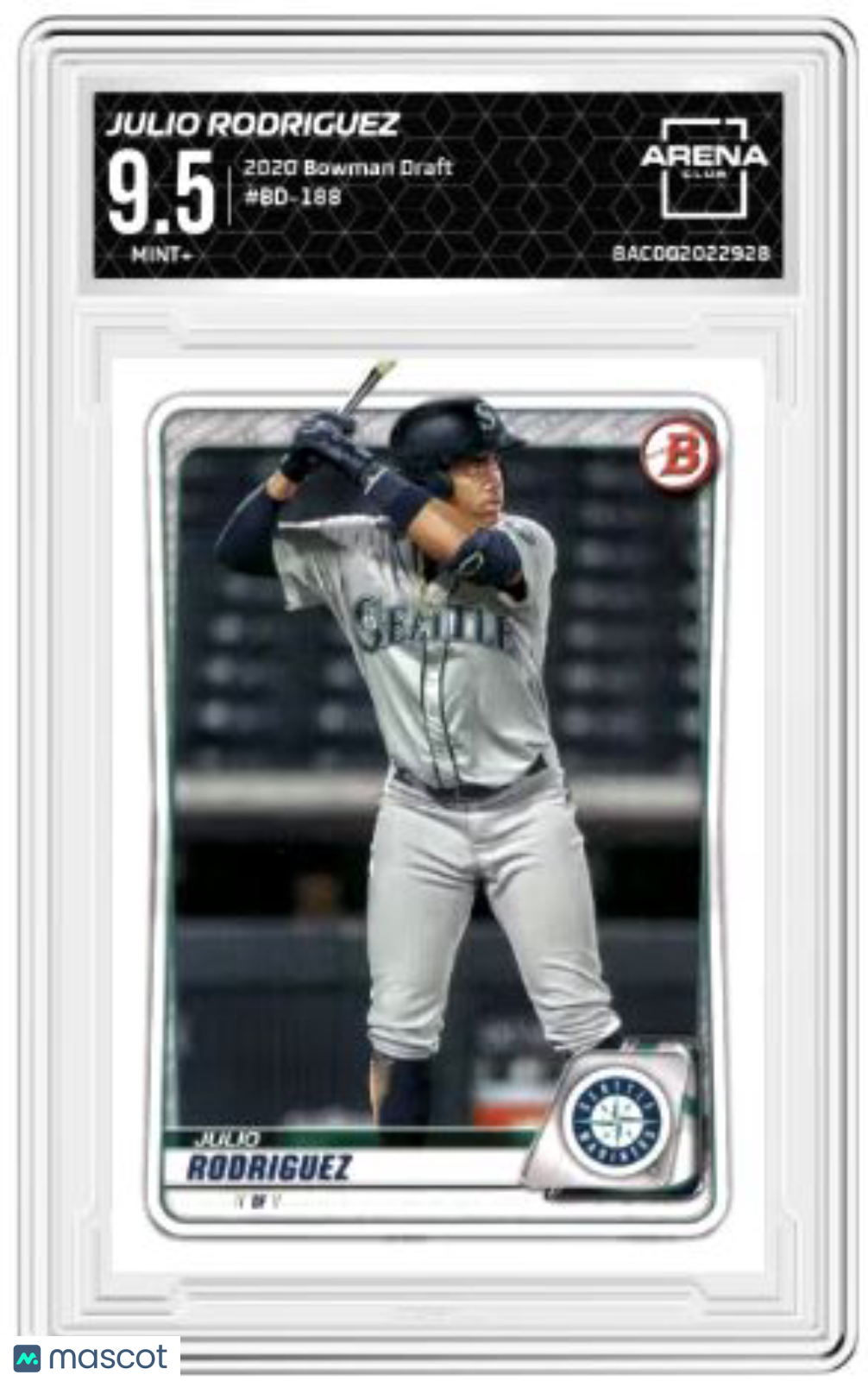 2020 Bowman Draft Julio Rodriguez #BD-188 Baseball Arena Club 9.5