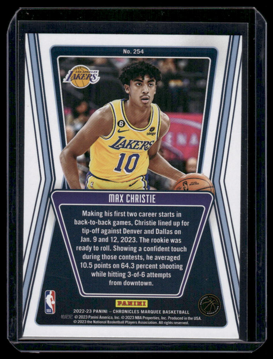 2022-23 Panini Chronicles Marquee Max Christie #254 RC Basketball