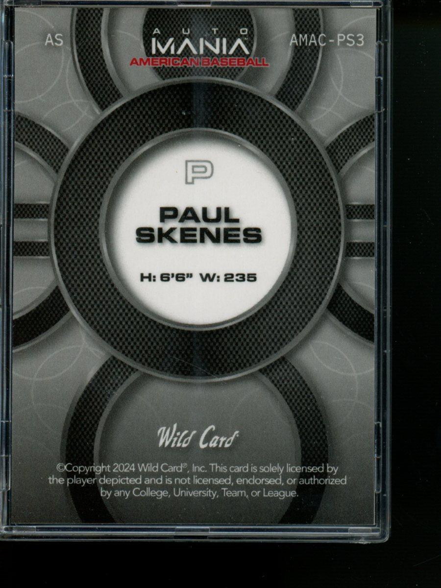 2024 Wild Card AutoMania American Baseball Paul Skenes #AMAC-PS3 24/50 Baseball