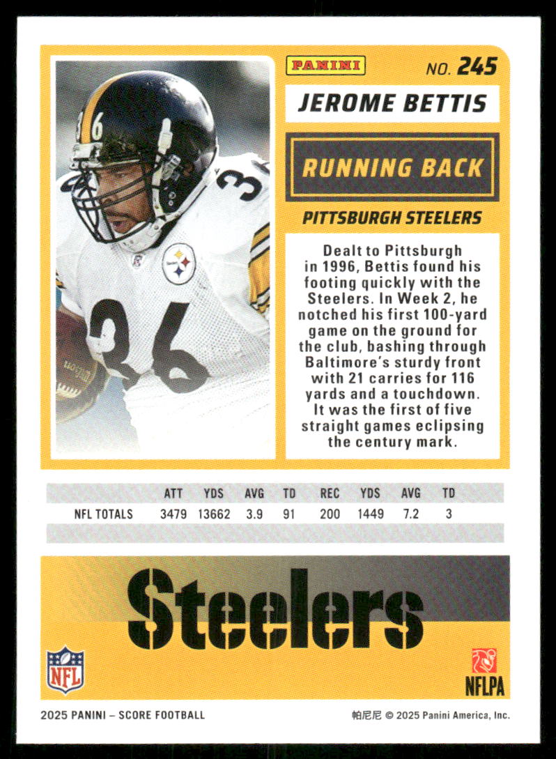 2025 Score a Treat Jerome Bettis #245 Football